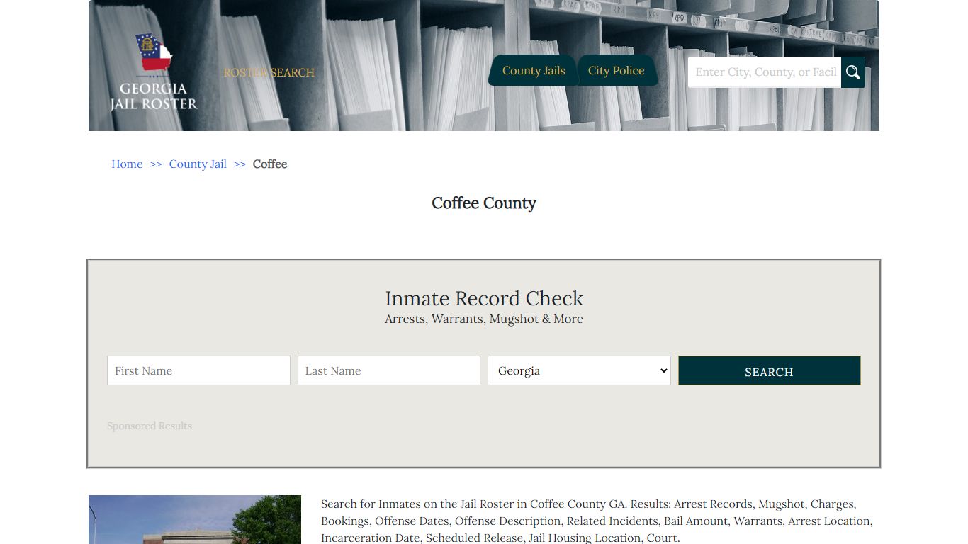 Coffee County | Georgia Jail Inmate Search